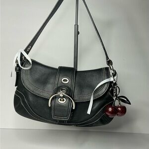 Coach Black Leather mini soho